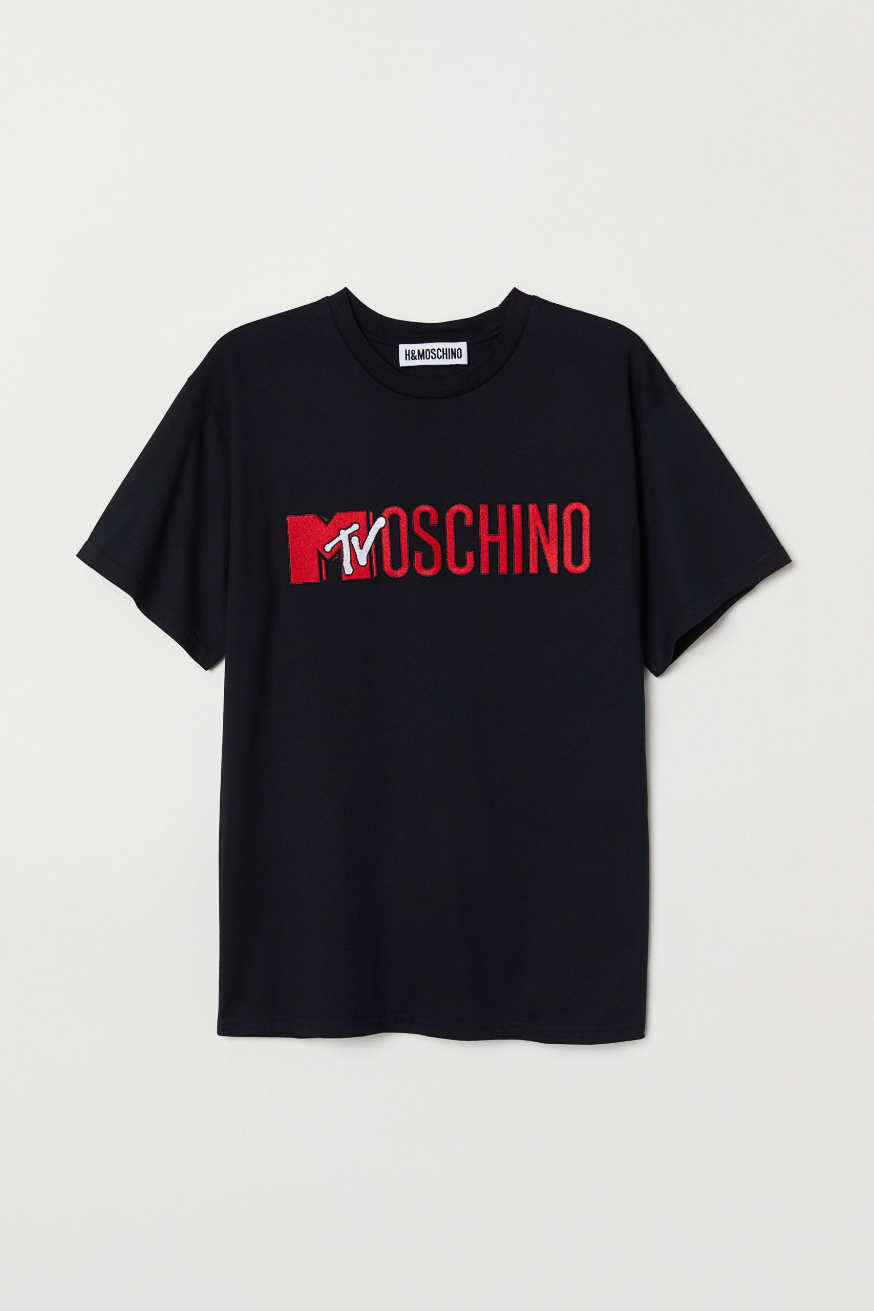 Tshirt With Embroidery  Black   Hm  Shirts Moschino