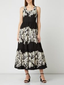 Twin Set Kleid Aus Baumwolle Mit Floralem Muster In Grau