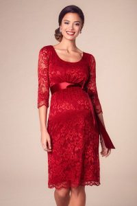 Umstandsspitzenkleid Rot  Umstandskleid Kleider Kleid