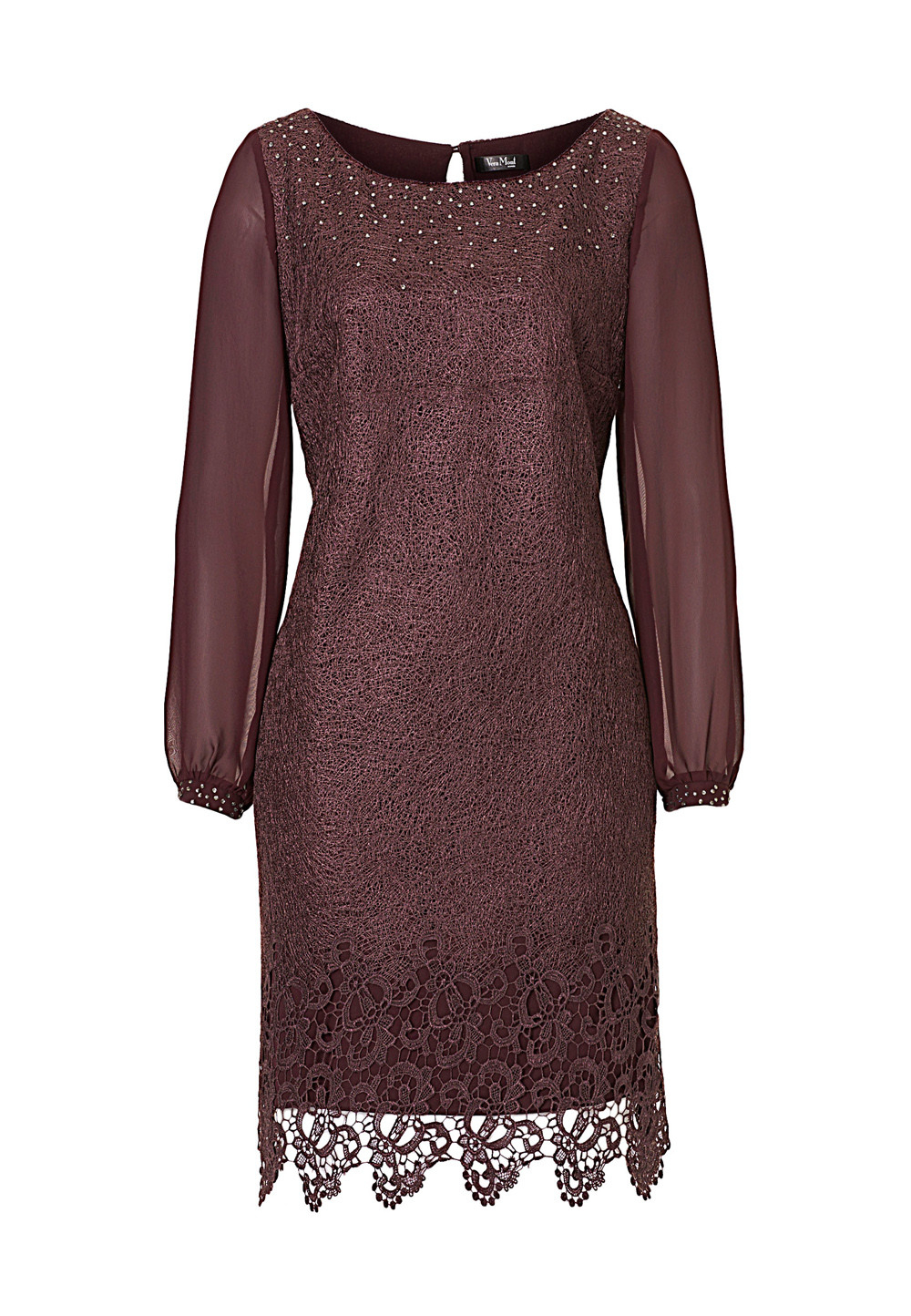 Vera Mont Damen Kleid Langarm Rundhals Größe 36/S 40/L  Ebay