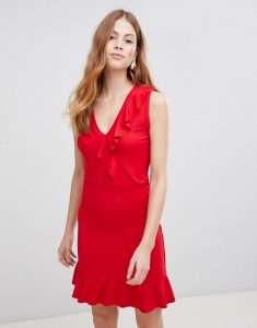 Vila  Ärmelloses Kleid Mit Rüschen  Rot Jetzt Bestellen