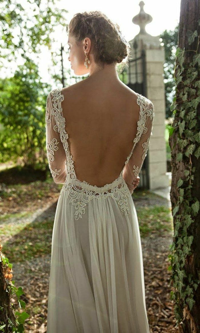 Vintage Hochzeitskleider Mit Rückenausschnitt