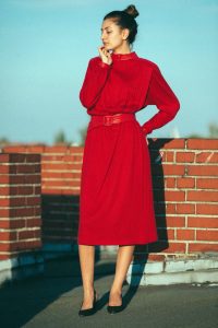 Vintage Kleid Rot &quot;Marinetta&quot;  Oma Klara