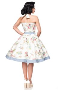 Vintage Swing Kleid Blaurosaweiss Bis 4Xl  Online