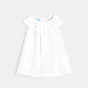Weißes Kleid Mit Englischer Stickerei Weiß Baby Mädchen
