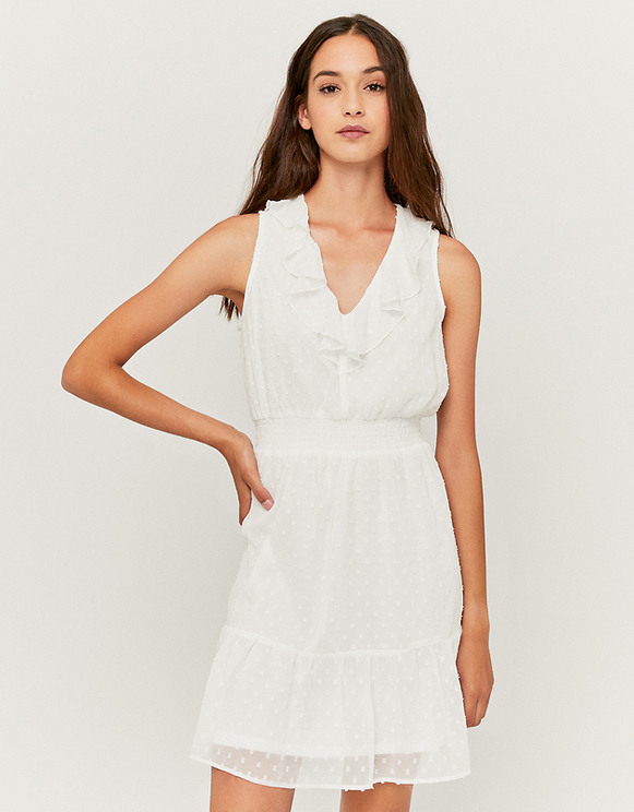 Weißes Kleid Mit Rüschen  Tally Weijl Online Shop