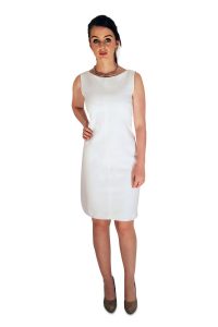 White Linen Dress  White Shift Dress In A Linen Blend