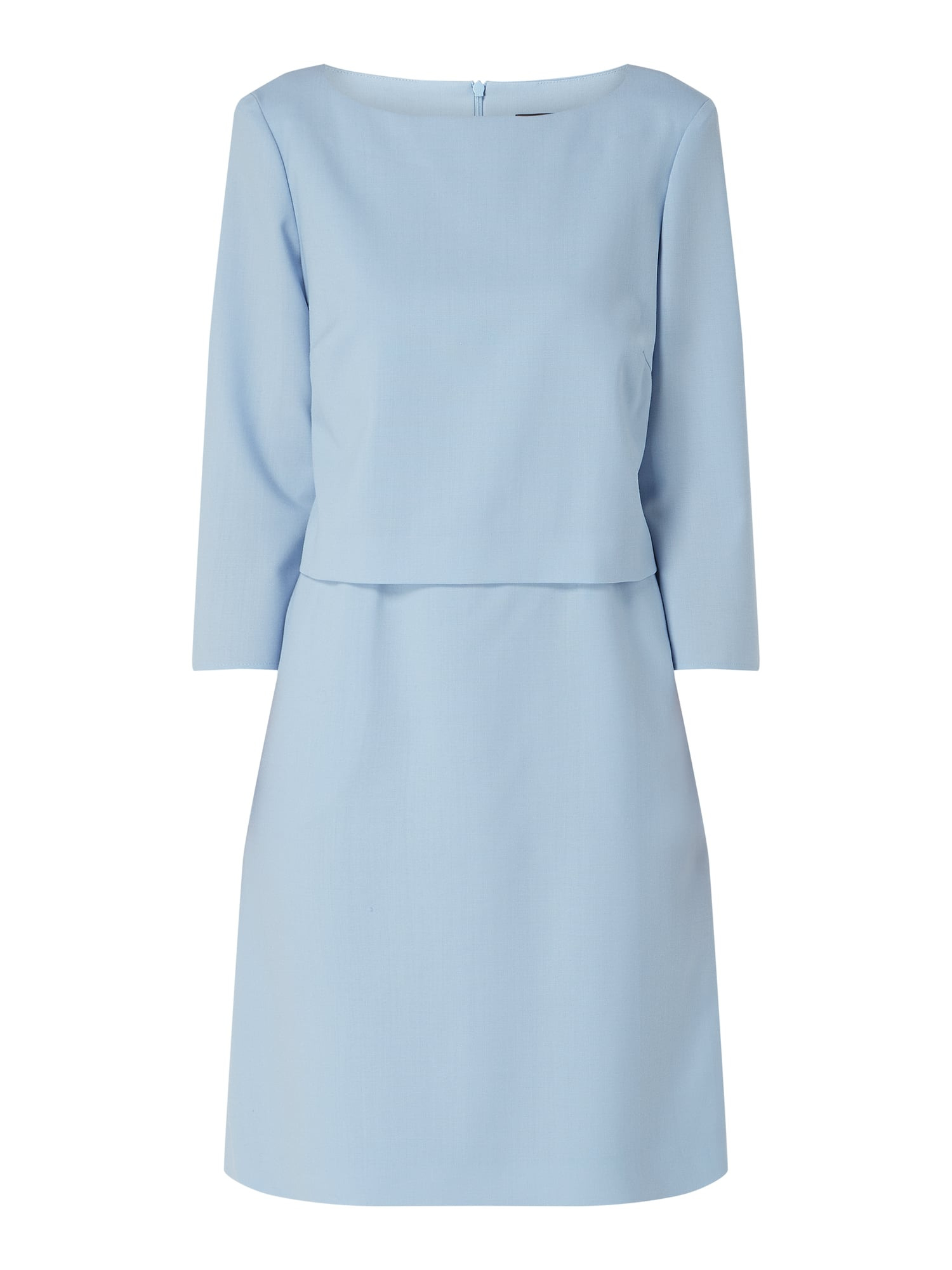 Windsor Kleid Aus Schurwolle Im 2In1Look In Blau