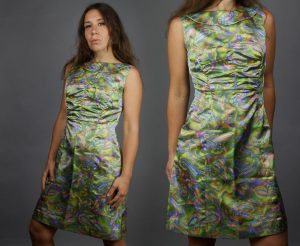 Wirbel Druck Kleid 60Er Jahre Vintage Mod Kleid  Etsy