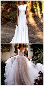 Wunderschöner Wedding Look Weisses Kleid Für