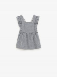 Zara  Kids  Ruffled Flannel Pinafore Dress  Baby