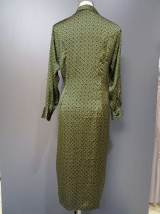 Zara Woman Kleid Langarm Vausschnitt Grüngold Grm