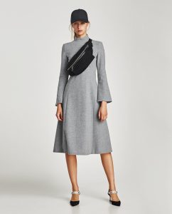 Zara  Woman  Long Sleeve Midi Dress  Midikleider