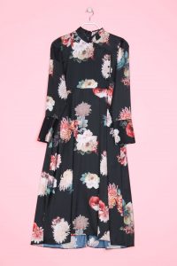 Zara Woman Maxikleid Blumen Print L Multicolor  Ebay
