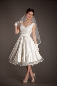 50Er Petticoat Kleid Hochzeit Brautkleid Weiß  Petticoat