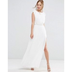 Asos  Verziertes Maxikleid  Weiß  Asos Kleid Kleid Mit