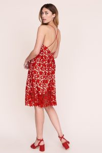 Formal Einzigartig Spitzenkleid Rot Design  Abendkleid