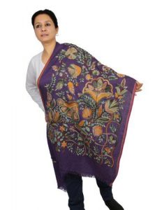Indische Kleider Accessoires Bestickt Wolle Schal Für