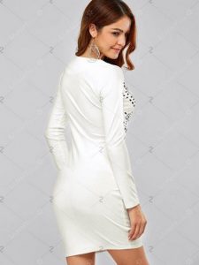 Kleid Weiß Langarm