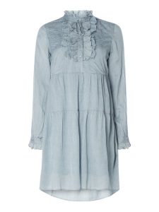 Vero Moda Copenhagen Kleid Mit Rüschen In Blau / Türkis