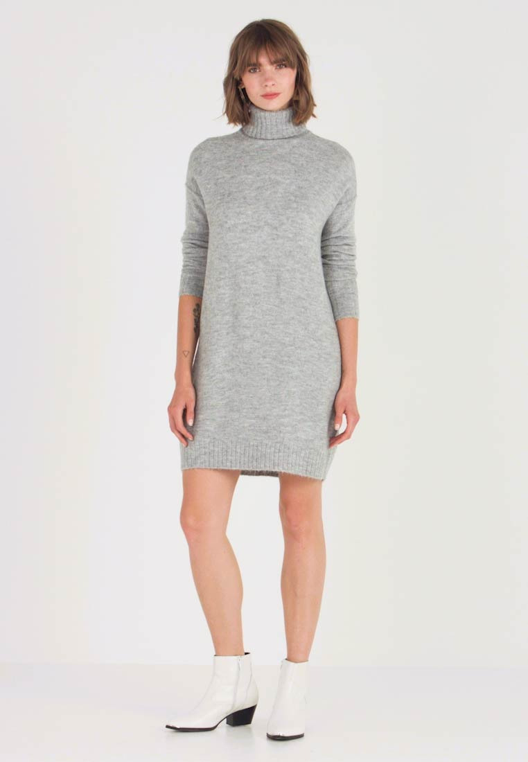 Vero Moda Vmluci Rollneck Dress  Strickkleid  Light Grey